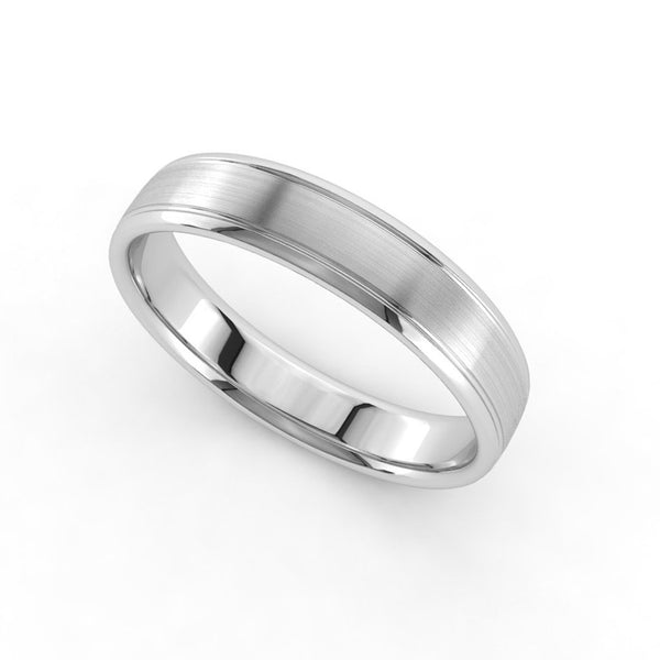 Joyería Alianzas Hombre Oro Blanco Argolla De Hombre