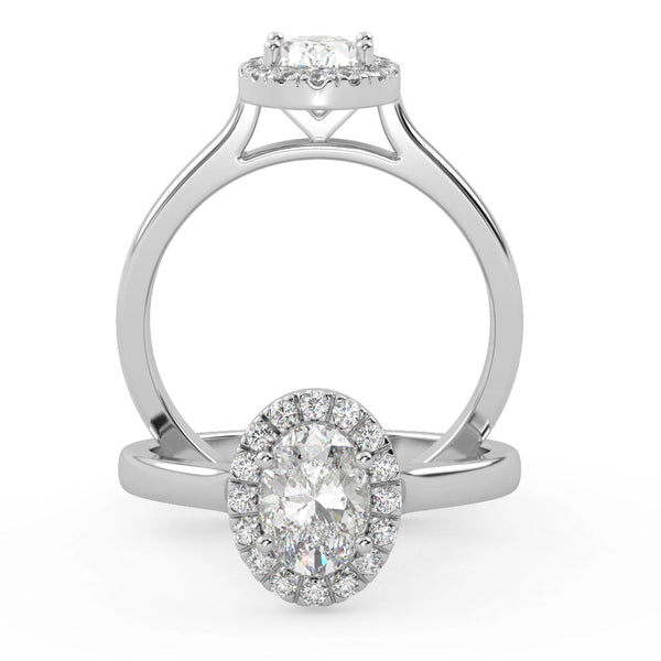 Montura Para Anillo de Compromiso Halo "Eclipse" en Platino