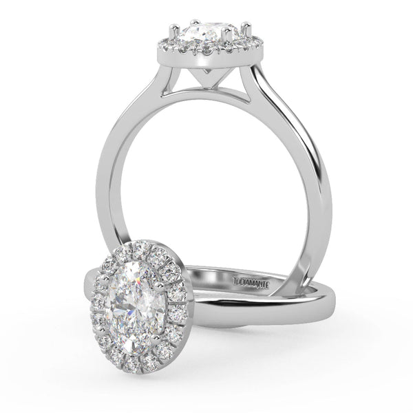 Montura Para Anillo de Compromiso Halo "Eclipse" en Platino