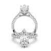 Montura Para Anillo de Compromiso Pavé "Royal Marquise" en Oro Blanco de 14K