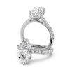 Montura Para Anillo de Compromiso Pavé "Royal Marquise" en Oro Blanco de 14K