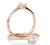 Montura Para Anillo de Compromiso Solitario Estilo "Pear" en Oro Rosa de 14K