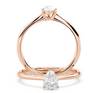 Montura Para Anillo de Compromiso Solitario Estilo "Pear" en Oro Rosa de 14K