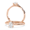 Montura Para Anillo de Compromiso Solitario Estilo "Pear" en Oro Rosa de 14K