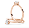 Montura Para Anillo de Compromiso Solitario Estilo "Pear" en Oro Rosa de 14K