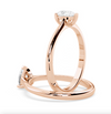Montura Para Anillo de Compromiso Solitario Estilo "Pear" en Oro Rosa de 14K