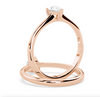Montura Para Anillo de Compromiso Solitario Estilo "Pear" en Oro Rosa de 14K