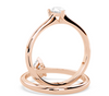 Montura Para Anillo de Compromiso Solitario Estilo "Pear" en Oro Rosa de 14K