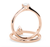 Montura Para Anillo de Compromiso Solitario Estilo "Pear" en Oro Rosa de 14K