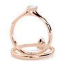 Montura Para Anillo de Compromiso Solitario Estilo "Pear" en Oro Rosa de 14K
