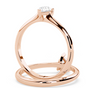 Montura Para Anillo de Compromiso Solitario Estilo "Pear" en Oro Rosa de 14K
