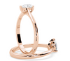 Montura Para Anillo de Compromiso Solitario Estilo "Pear" en Oro Rosa de 14K