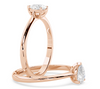 Montura Para Anillo de Compromiso Solitario Estilo "Pear" en Oro Rosa de 14K