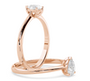 Montura Para Anillo de Compromiso Solitario Estilo "Pear" en Oro Rosa de 14K