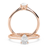 Montura Para Anillo de Compromiso Solitario Estilo "Pear" en Oro Rosa de 14K