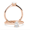 Montura Para Anillo de Compromiso Solitario Estilo "Pear" en Oro Rosa de 14K