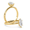 Montura Para Anillo de Compromiso Solitario "Marquise" en Oro Amarillo de 14K