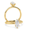 Montura Para Anillo de Compromiso Solitario "Marquise" en Oro Amarillo de 18K