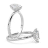Montura Para Anillo de Compromiso Solitario "Marquise" en Platino