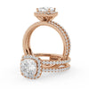 Montura Para Anillo de Compromiso Halo y Pavé 