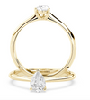 Montura Para Anillo de Compromiso Solitario Estilo "Pear" en Oro Amarillo de 18K