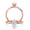 Montura Para Anillo de Compromiso Solitario "Marquise" en Oro Rosa de 14K
