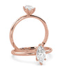 Montura Para Anillo de Compromiso Solitario "Marquise" en Oro Rosa de 14K
