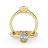 Montura Para Anillo de Compromiso Bisel "Lua" en Oro Amarillo de 14k