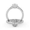 Montura Para Anillo de Compromiso Bisel "Lua" en Platino