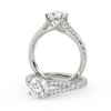 Montura Para Anillo de Compromiso Pavé "Duo" en Platino