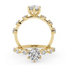 Montura Para Anillo de Compromiso Pavé "Gala" en Oro Amarillo de 18K