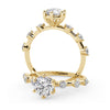 Montura Para Anillo de Compromiso Pavé "Gala" en Oro Amarillo de 18K