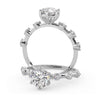 Montura Para Anillo de Compromiso Pavé "Gala" en Platino