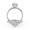 Montura Para Anillo de Compromiso Pavé "Poppy" en Oro Blanco de 18K