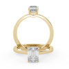 Montura Para Anillo de Compromiso Solitario "Siluette" en Oro Amarillo de 14k