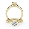 Montura Para Anillo de Compromiso Solitario "Artemisa" en Oro Amarillo de 18k