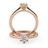 Montura Para Anillo de Compromiso Solitario "Artemisa" en Oro Rosa de 18k
