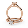 Montura Para Anillo de Compromiso Solitario "Artemisa" en Oro Rosa de 18k