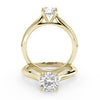 Montura Para Anillo de Compromiso Solitario "Cartier" en Oro Amarillo de 18k
