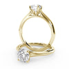 Montura Para Anillo de Compromiso Solitario "Cartier" en Oro Amarillo de 18k