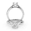 Montura Para Anillo de Compromiso Solitario "Cartier" en Oro Blanco de 18k