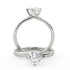 Montura Para Anillo de Compromiso Solitario "Knot" en Oro Blanco de 14k