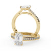 Montura Para Anillo de Compromiso Pavé "Supreme" en Oro Amarillo de 14k