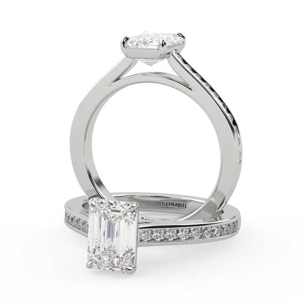 Montura Para Anillo de Compromiso Pavé "Supreme" en Platino