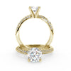 Montura Para Anillo de Compromiso Solitario "Twist" en Oro Amarillo de 14K