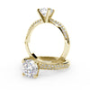 Montura Para Anillo de Compromiso Solitario "Twist" en Oro Amarillo de 18K
