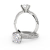 Montura Para Anillo de Compromiso Solitario "Twist" en Oro Blanco de 14K