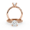 Montura Para Anillo de Compromiso Solitario "Twist" en Oro Rosa de 14k