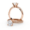 Montura Para Anillo de Compromiso Solitario "Twist" en Oro Rosa de 14k