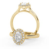 Montura Para Anillo de Compromiso Halo "Eclipse" en Oro Amarillo de 14K
